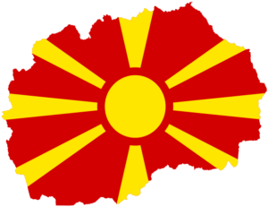 "Flag map of the Republic of Macedonia" by 1st versionen.wiki: Aivazovsky.commons: Aivazovsky.derivative work: MacedonianBoy.2nd versionNameneko. - Flag from File:Flag of Macedonia.svg, map based on image from the CIA World Factbook.. Licensed under Public Domain via Wikimedia Commons - https://commons.wikimedia.org/wiki/File:Flag_map_of_the_Republic_of_Macedonia.svg#/media/File:Flag_map_of_the_Republic_of_Macedonia.svg