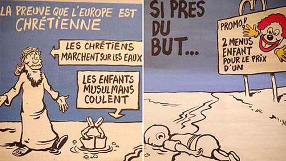 Degutantni „humor” Šarlija Ebdoa udara po izbeglicama