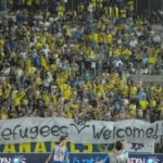 Transparent “Izbeglice niste dobro došli”
