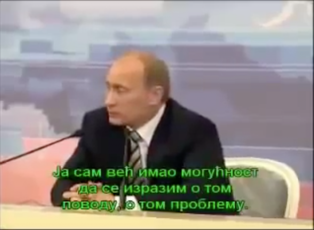 Putin o Kosovu (VIDEO)