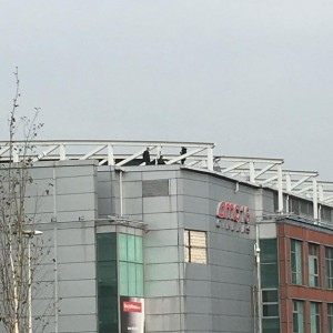 Matt Richardson poste dthis snap on Instagram and wrote: "Just your average sniper team on the roof. #manchester #toryconference".