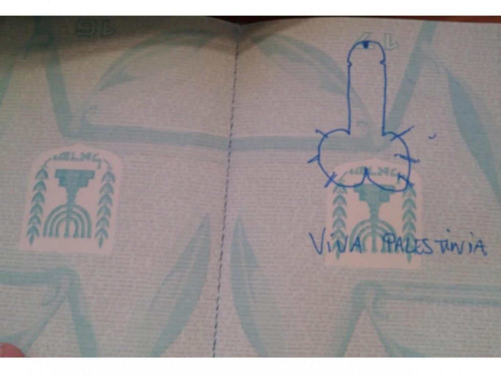 Granični kontrolor krišom nacrtao penis u pasošu Izraelca i napisao “Živela Palestina”