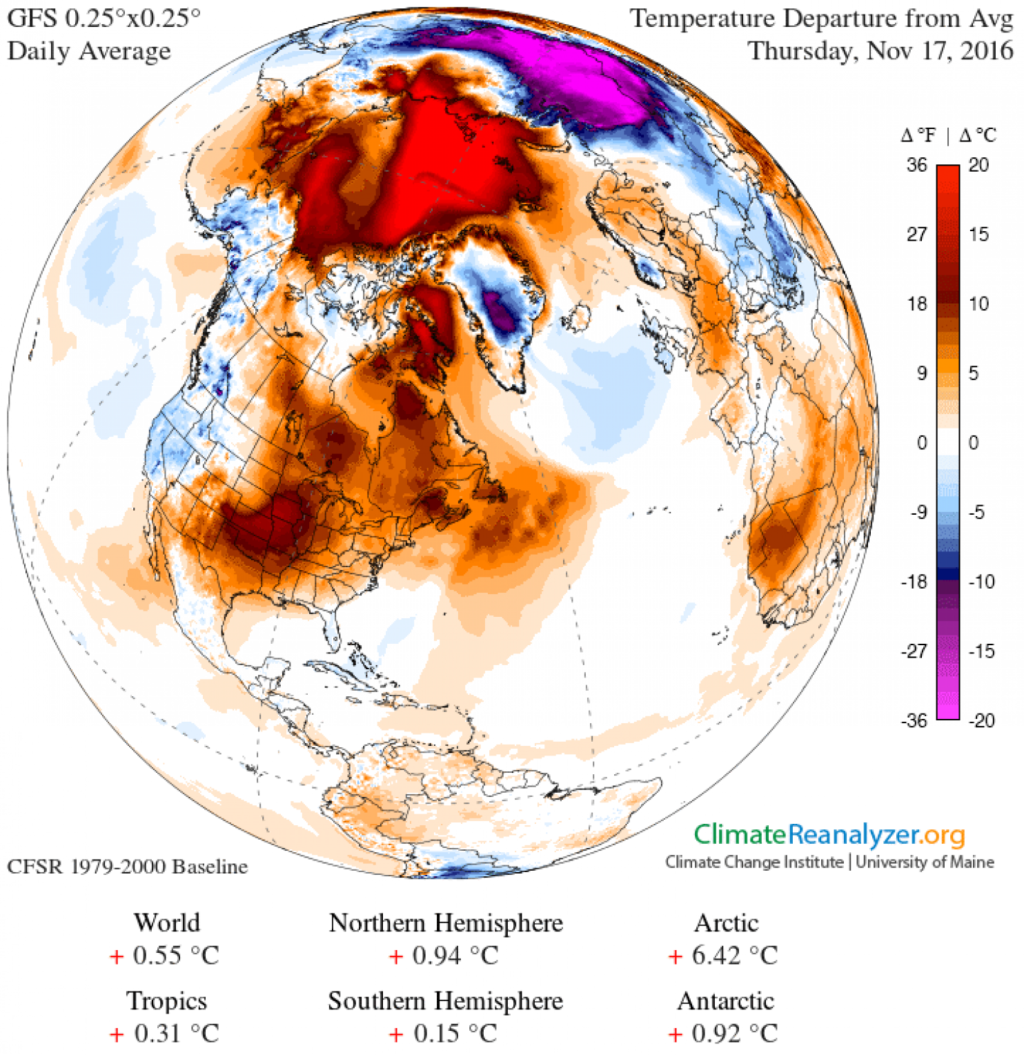 Temperature na Arktiku za čitavih 20’C više od uobičajenih!