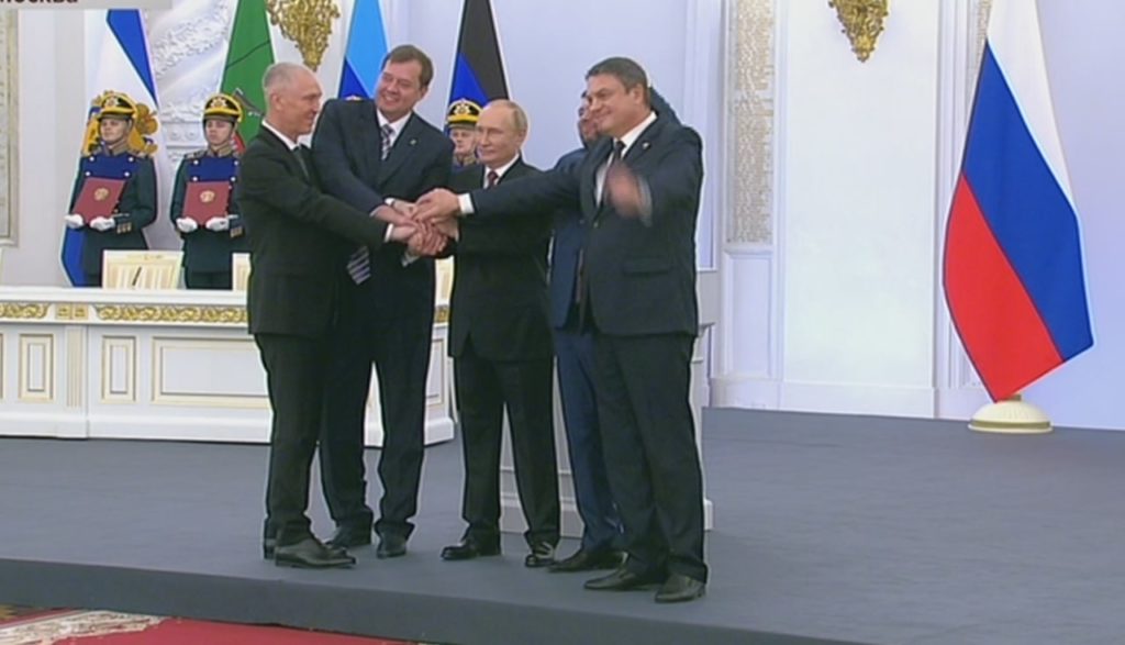 Potpisan sporazum o ujedinjenju Luganska, Donjecka, Zaporožja i Hersona sa Ruskom Federacijom